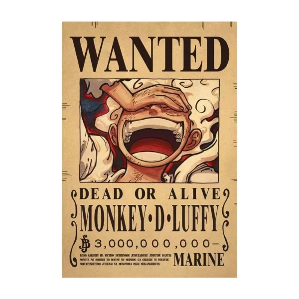 Anime Posters One Piece Wanted Straw Hat Pirates – Image 2