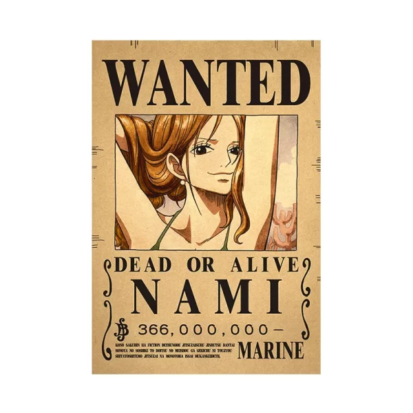 Anime Posters One Piece Wanted Straw Hat Pirates – Image 5