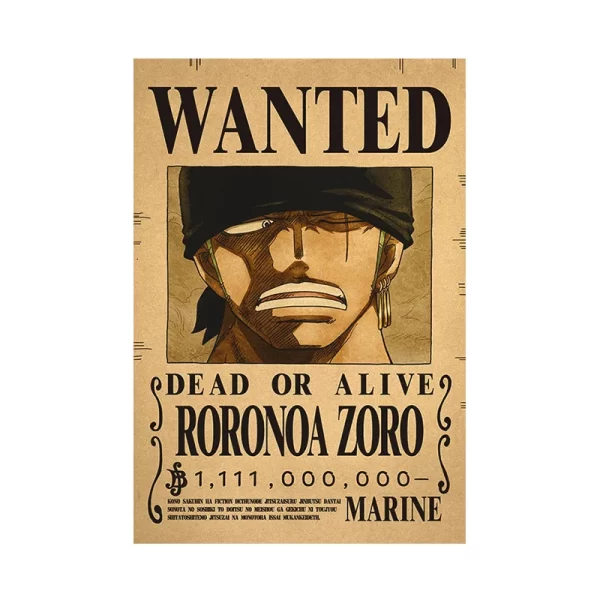 Anime Posters One Piece Wanted Straw Hat Pirates – Image 6