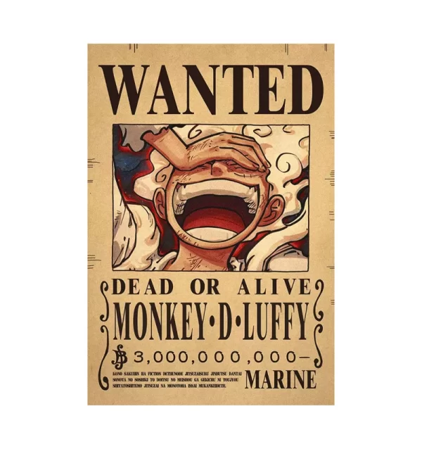 Anime Posters One Piece Wanted Straw Hat Pirates