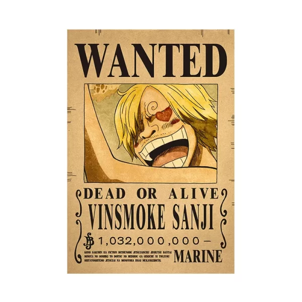 Anime Posters One Piece Wanted Straw Hat Pirates – Image 4