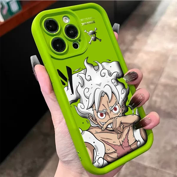 Coque iPhone One Piece Vert Luffy Gear 5 C1