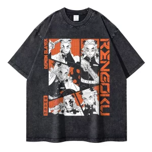 T-Shirt Demon Slayer Vintage Rengoku