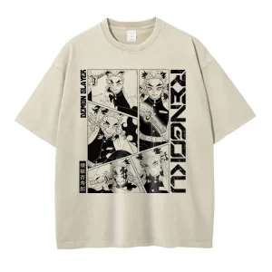 T-Shirt Demon Slayer Vintage Rengoku T1