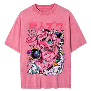 T-Shirt Dragon ball Vintage Majin Buu T4