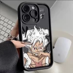 Coque iPhone One Piece Noir Luffy Gear 5 C1