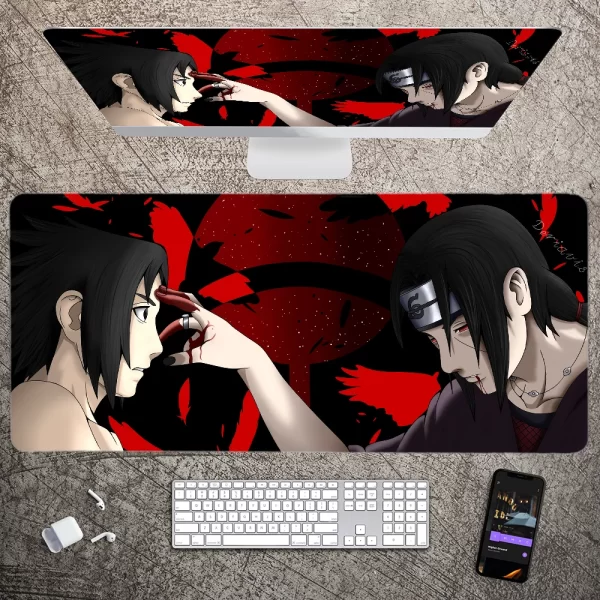 Tapis Naruto Clavier Itachi Sasuke Uchiha