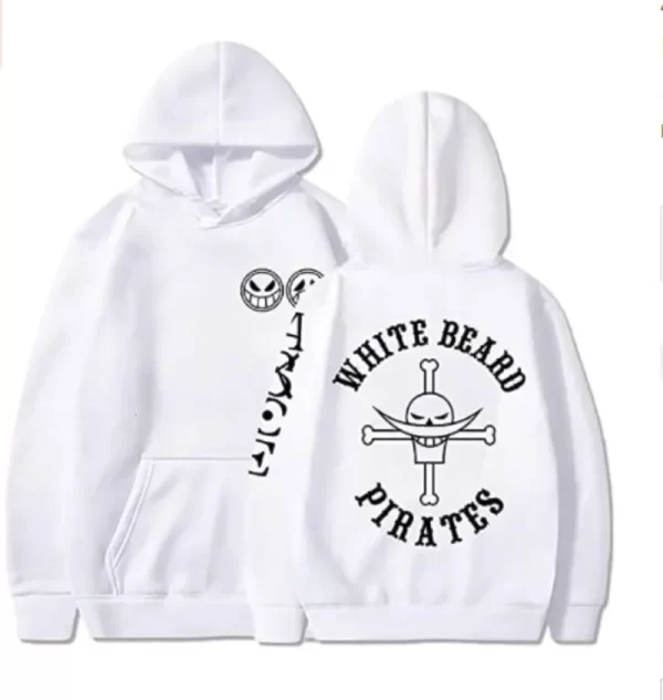 Pull One Piece blanc L'Équipage de Barbe Blanche