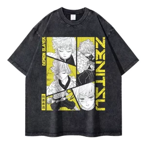 T-Shirt Demon Slayer Vintage Zenitsu