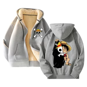 Veste One Piece Grise Monkey D. Luffy