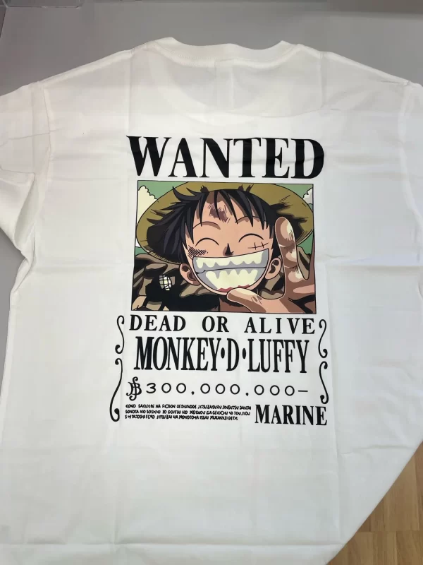 T-Shirt One Piece Avis de recherche Luffy Armée Verte – Image 4