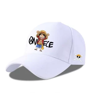 Casquette One Piece Blanche Luffy A3