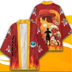 Cosplay One Piece Kimono Ace C1