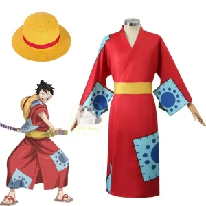 Cosplay One Piece Monkey D Luffy Wano Costume