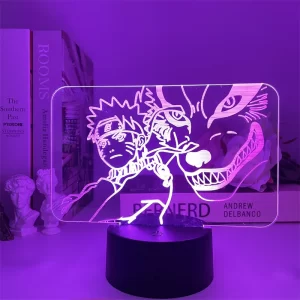 Lampe 3D Naruto Uzumaki et Kurama L1