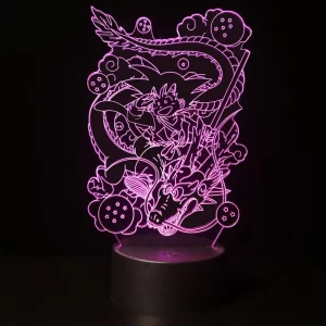 Lampe 3D Dragon ball Goku et Shenron L1