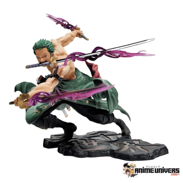 Figurine One Piece Roronoa Zoro Trois épées 10cm