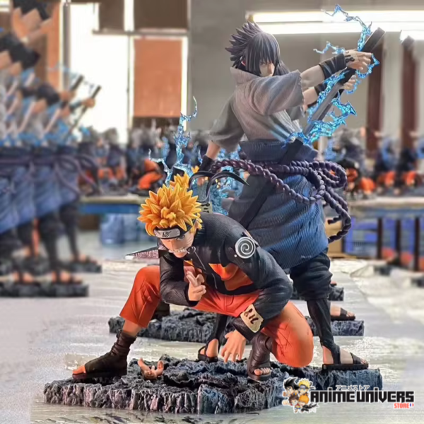 Figurine Naruto Uzumaki et Sasuke 29cm