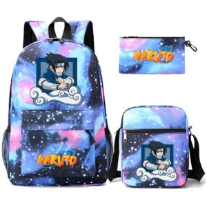 Cartable Naruto Sasuke 3 Pièces B1