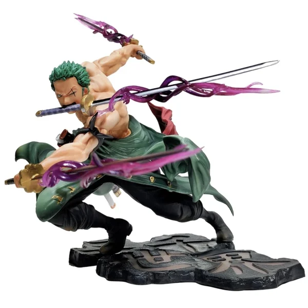 Figurine One Piece Roronoa Zoro Trois épées 10cm – Image 2