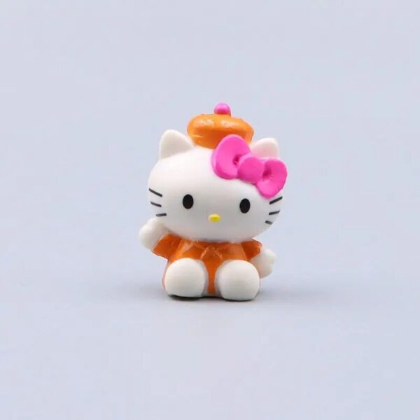 Figurine Hello Kitty Chapeau Et Papillon Rose